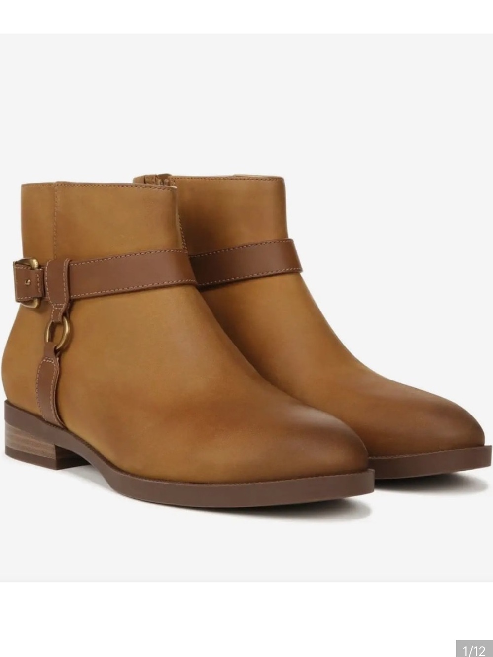 VIONIC Rhiannon Bootie Western, Cognac Oil Nubuck, Size 7.5, NWOT
